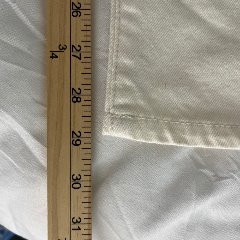 Cabi Jeans Women's Size 16 Cream Denim Pants Straight Leg Classic Style - Picture 9 of 10